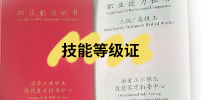 电工技能等级证（5、4、3级）